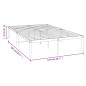 vidaXL Bettgestell Metall Schwarz 120x200 cm vidaXL Bettgestell Metall Schwarz 120x200 cm