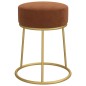Runder Hocker Braun Samt Runder Hocker Braun Samt