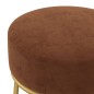 Runder Hocker Braun Samt Runder Hocker Braun Samt