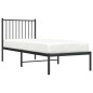 vidaXL Bettgestell mit Kopfteil Metall Schwarz 75x190 cm vidaXL Bettgestell mit Kopfteil Metall Schwarz 75x190 cm