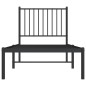 vidaXL Bettgestell mit Kopfteil Metall Schwarz 75x190 cm vidaXL Bettgestell mit Kopfteil Metall Schwarz 75x190 cm