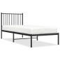vidaXL Bettgestell mit Kopfteil Metall Schwarz 80x200 cm vidaXL Bettgestell mit Kopfteil Metall Schwarz 80x200 cm