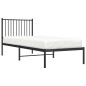 vidaXL Bettgestell mit Kopfteil Metall Schwarz 80x200 cm vidaXL Bettgestell mit Kopfteil Metall Schwarz 80x200 cm