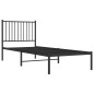 vidaXL Bettgestell mit Kopfteil Metall Schwarz 80x200 cm vidaXL Bettgestell mit Kopfteil Metall Schwarz 80x200 cm