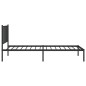 vidaXL Bettgestell mit Kopfteil Metall Schwarz 80x200 cm vidaXL Bettgestell mit Kopfteil Metall Schwarz 80x200 cm