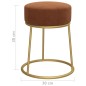 Runder Hocker Braun Samt Runder Hocker Braun Samt