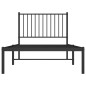 vidaXL Bettgestell mit Kopfteil Metall Schwarz 90x190 cm