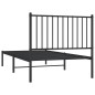 vidaXL Bettgestell mit Kopfteil Metall Schwarz 90x190 cm