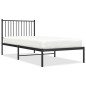 vidaXL Bettgestell mit Kopfteil Metall Schwarz 90x200 cm vidaXL Bettgestell mit Kopfteil Metall Schwarz 90x200 cm