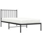 vidaXL Bettgestell mit Kopfteil Metall Schwarz 90x200 cm vidaXL Bettgestell mit Kopfteil Metall Schwarz 90x200 cm