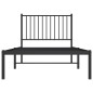 vidaXL Bettgestell mit Kopfteil Metall Schwarz 90x200 cm vidaXL Bettgestell mit Kopfteil Metall Schwarz 90x200 cm