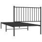 vidaXL Bettgestell mit Kopfteil Metall Schwarz 90x200 cm vidaXL Bettgestell mit Kopfteil Metall Schwarz 90x200 cm