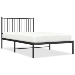 vidaXL Bettgestell mit Kopfteil Metall Schwarz 100x190 cm