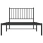 vidaXL Bettgestell mit Kopfteil Metall Schwarz 100x190 cm vidaXL Bettgestell mit Kopfteil Metall Schwarz 100x190 cm