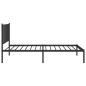 vidaXL Bettgestell mit Kopfteil Metall Schwarz 100x190 cm vidaXL Bettgestell mit Kopfteil Metall Schwarz 100x190 cm