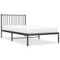 vidaXL Bettgestell mit Kopfteil Metall Schwarz 100x200 cm vidaXL Bettgestell mit Kopfteil Metall Schwarz 100x200 cm