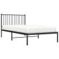 vidaXL Bettgestell mit Kopfteil Metall Schwarz 100x200 cm vidaXL Bettgestell mit Kopfteil Metall Schwarz 100x200 cm