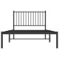 vidaXL Bettgestell mit Kopfteil Metall Schwarz 100x200 cm vidaXL Bettgestell mit Kopfteil Metall Schwarz 100x200 cm