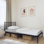 vidaXL Bettgestell mit Kopfteil Metall Schwarz 107x203 cm vidaXL Bettgestell mit Kopfteil Metall Schwarz 107x203 cm