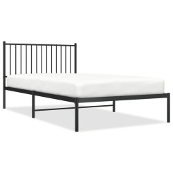 vidaXL Bettgestell mit Kopfteil Metall Schwarz 107x203 cm