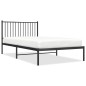 vidaXL Bettgestell mit Kopfteil Metall Schwarz 107x203 cm vidaXL Bettgestell mit Kopfteil Metall Schwarz 107x203 cm