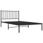 vidaXL Bettgestell mit Kopfteil Metall Schwarz 107x203 cm vidaXL Bettgestell mit Kopfteil Metall Schwarz 107x203 cm