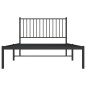 vidaXL Bettgestell mit Kopfteil Metall Schwarz 107x203 cm vidaXL Bettgestell mit Kopfteil Metall Schwarz 107x203 cm