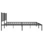 vidaXL Bettgestell mit Kopfteil Metall Schwarz 120x190 cm vidaXL Bettgestell mit Kopfteil Metall Schwarz 120x190 cm