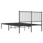 vidaXL Bettgestell mit Kopfteil Metall Schwarz 120x190 cm vidaXL Bettgestell mit Kopfteil Metall Schwarz 120x190 cm