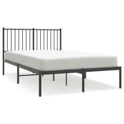 vidaXL Bettgestell mit Kopfteil Metall Schwarz 120x200 cm