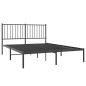 vidaXL Bettgestell mit Kopfteil Metall Schwarz 135x190 cm vidaXL Bettgestell mit Kopfteil Metall Schwarz 135x190 cm