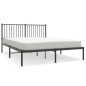vidaXL Bettgestell mit Kopfteil Metall Schwarz 150x200 cm vidaXL Bettgestell mit Kopfteil Metall Schwarz 150x200 cm
