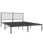 vidaXL Bettgestell mit Kopfteil Metall Schwarz 150x200 cm vidaXL Bettgestell mit Kopfteil Metall Schwarz 150x200 cm