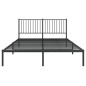 vidaXL Bettgestell mit Kopfteil Metall Schwarz 150x200 cm vidaXL Bettgestell mit Kopfteil Metall Schwarz 150x200 cm