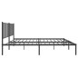 vidaXL Bettgestell mit Kopfteil Metall Schwarz 150x200 cm vidaXL Bettgestell mit Kopfteil Metall Schwarz 150x200 cm