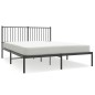 vidaXL Bettgestell mit Kopfteil Metall Schwarz 160x200 cm vidaXL Bettgestell mit Kopfteil Metall Schwarz 160x200 cm