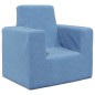 vidaXL Kindersofa Blau Weich Plüsch vidaXL Kindersofa Blau Weich Plüsch