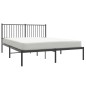 vidaXL Bettgestell mit Kopfteil Metall Schwarz 160x200 cm vidaXL Bettgestell mit Kopfteil Metall Schwarz 160x200 cm