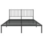 vidaXL Bettgestell mit Kopfteil Metall Schwarz 160x200 cm vidaXL Bettgestell mit Kopfteil Metall Schwarz 160x200 cm