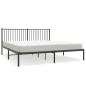 vidaXL Bettgestell mit Kopfteil Metall Schwarz 180x200 cm vidaXL Bettgestell mit Kopfteil Metall Schwarz 180x200 cm
