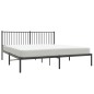 vidaXL Bettgestell mit Kopfteil Metall Schwarz 180x200 cm vidaXL Bettgestell mit Kopfteil Metall Schwarz 180x200 cm