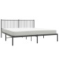 vidaXL Bettgestell mit Kopfteil Metall Schwarz 183x213 cm vidaXL Bettgestell mit Kopfteil Metall Schwarz 183x213 cm