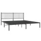 vidaXL Bettgestell mit Kopfteil Metall Schwarz 183x213 cm vidaXL Bettgestell mit Kopfteil Metall Schwarz 183x213 cm