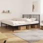 vidaXL Bettgestell mit Kopfteil Metall Schwarz 193x203 cm vidaXL Bettgestell mit Kopfteil Metall Schwarz 193x203 cm
