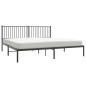 vidaXL Bettgestell mit Kopfteil Metall Schwarz 193x203 cm vidaXL Bettgestell mit Kopfteil Metall Schwarz 193x203 cm