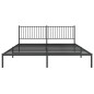 vidaXL Bettgestell mit Kopfteil Metall Schwarz 193x203 cm vidaXL Bettgestell mit Kopfteil Metall Schwarz 193x203 cm