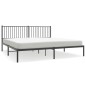vidaXL Bettgestell mit Kopfteil Metall Schwarz 200x200 cm vidaXL Bettgestell mit Kopfteil Metall Schwarz 200x200 cm
