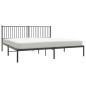 vidaXL Bettgestell mit Kopfteil Metall Schwarz 200x200 cm vidaXL Bettgestell mit Kopfteil Metall Schwarz 200x200 cm