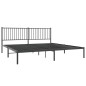 vidaXL Bettgestell mit Kopfteil Metall Schwarz 200x200 cm vidaXL Bettgestell mit Kopfteil Metall Schwarz 200x200 cm