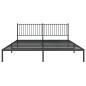 vidaXL Bettgestell mit Kopfteil Metall Schwarz 200x200 cm vidaXL Bettgestell mit Kopfteil Metall Schwarz 200x200 cm